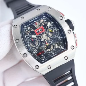 ZF Factory Richard Mille RM011-FM Titanium Chronograph Black – Super Clone Watches