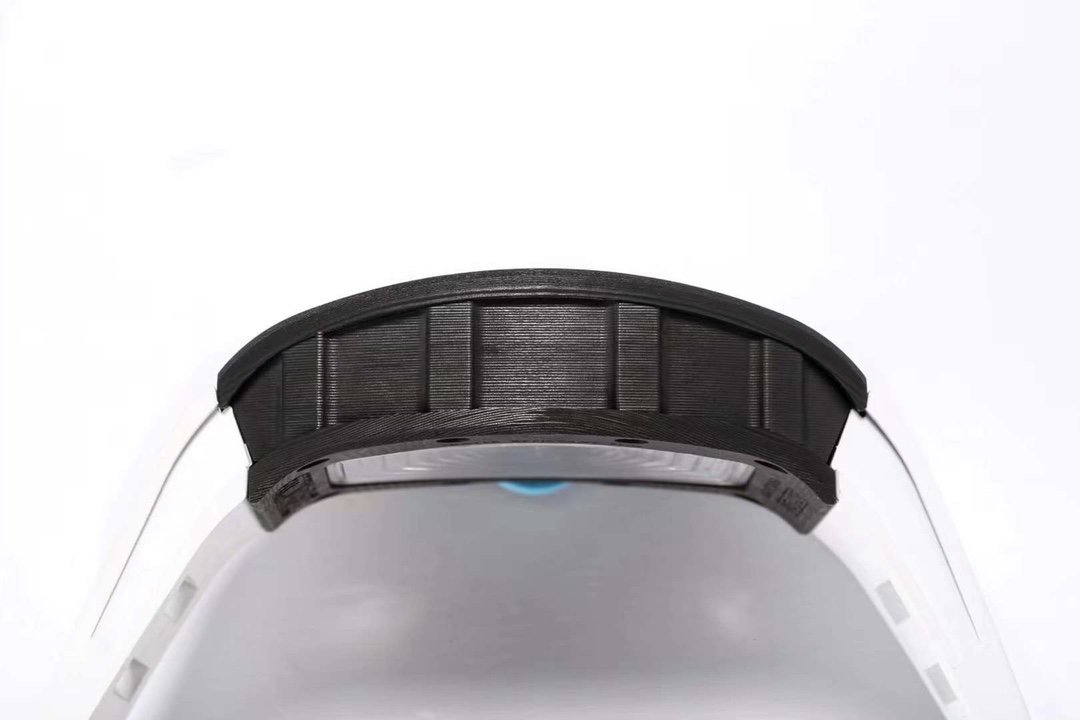 Richard Mille RM055 Balck Case White Rubber Strap Swiss Super Clone - 图片 2