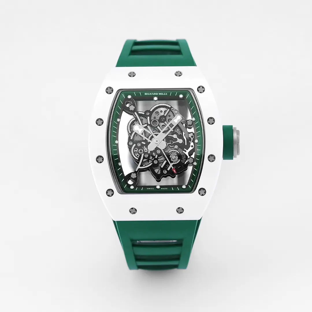 ZF Factory Richard Mille White Ceramic Green Strap Super Clone Watch – Premium Replica Richard Mille