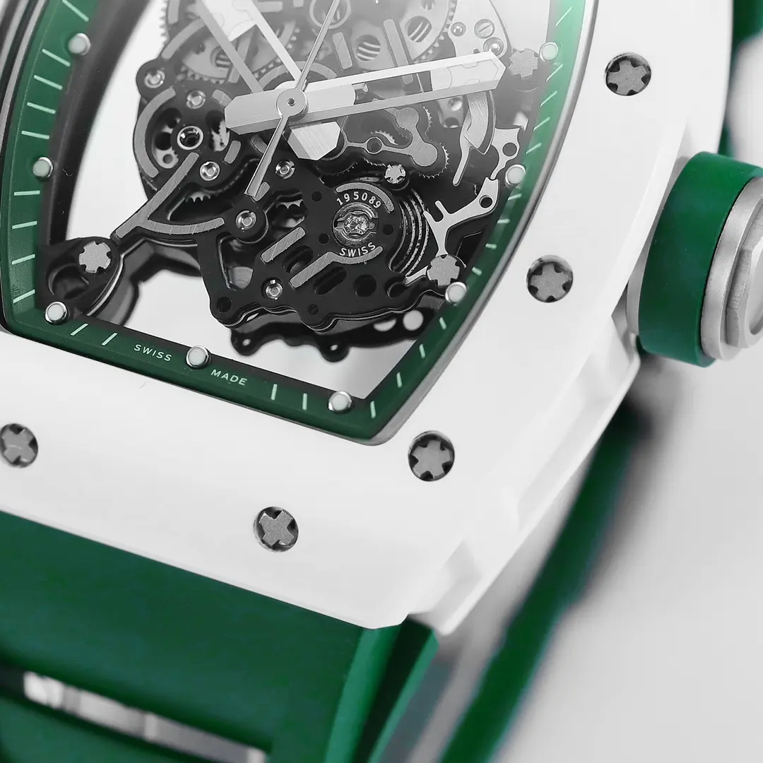 ZF Factory Richard Mille White Ceramic Green Strap Super Clone Watch – Premium Replica Richard Mille - 图片 5