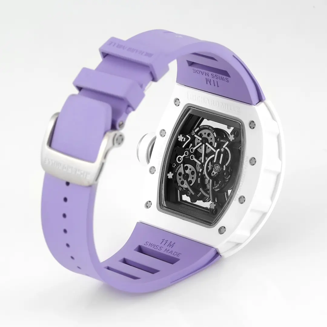 ZF Factory Richard Mille White Ceramic Purple Strap – Super Clone Watch Replica - 图片 6