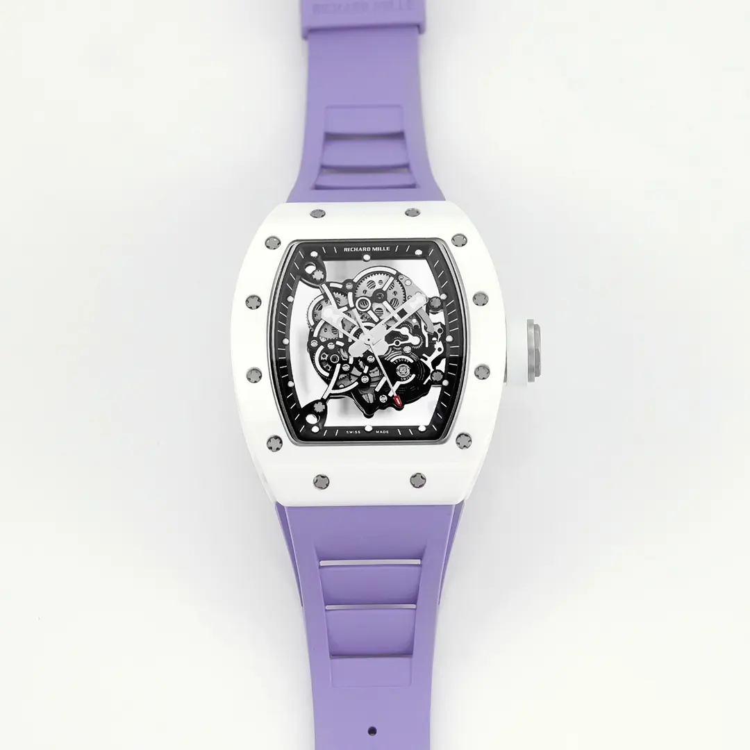 ZF Factory Richard Mille White Ceramic Purple Strap – Super Clone Watch Replica - 图片 8