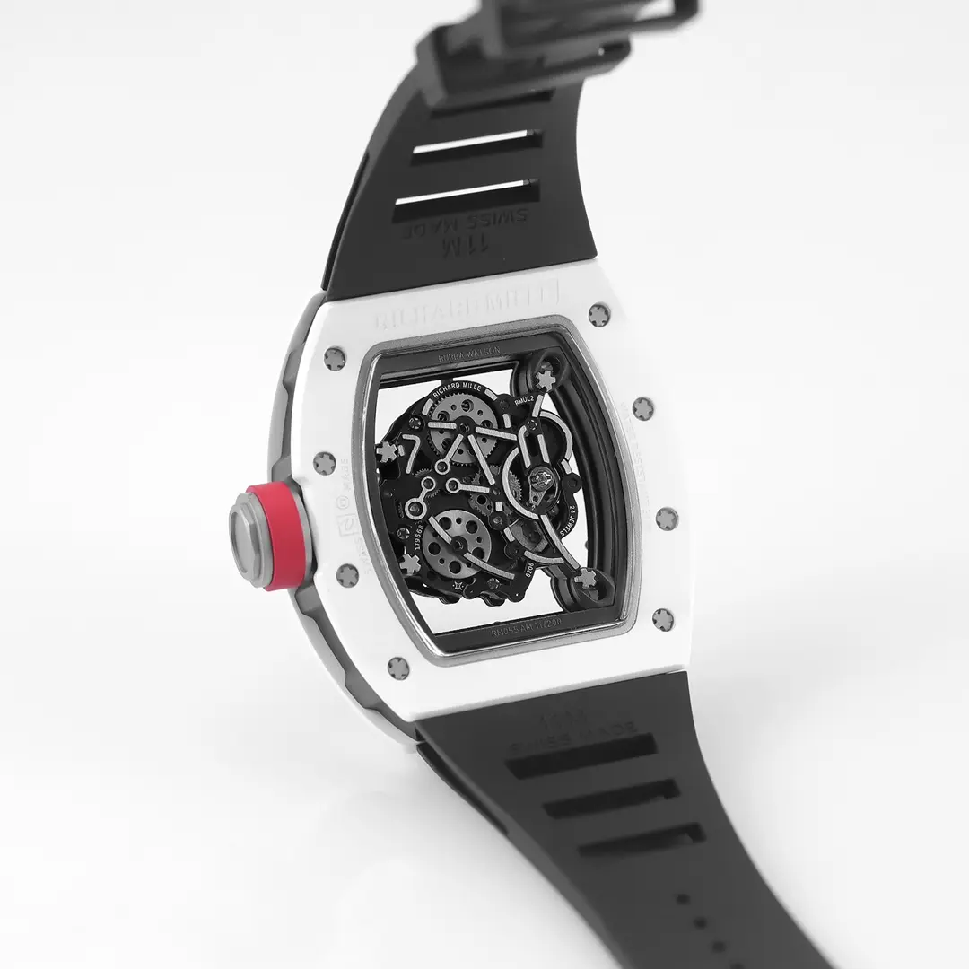 ZF Factory Richard Mille White Ceramic Watch with Black Strap – Premium Super Clone Watches Edition - 图片 6