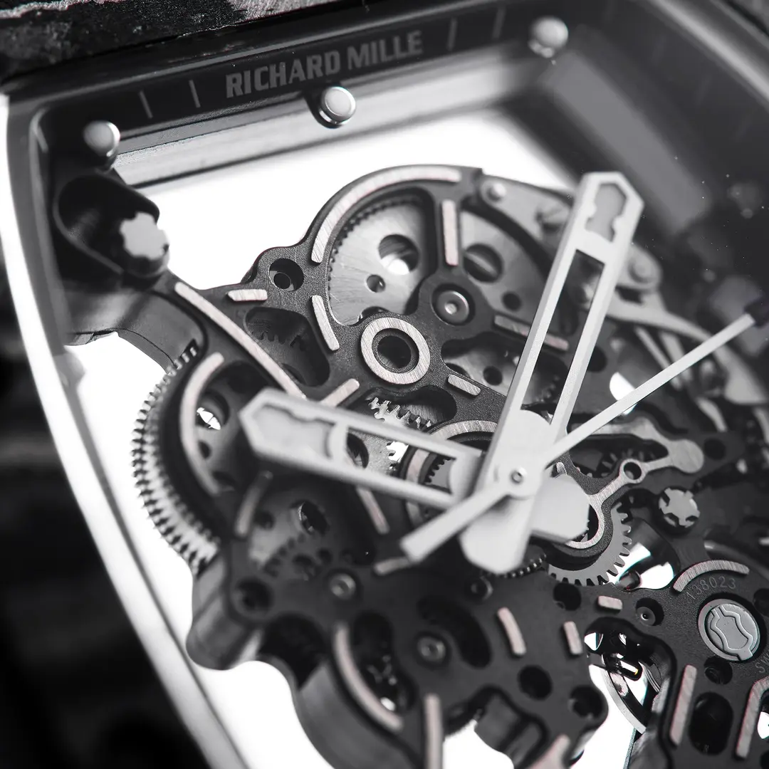 RM Factory Richard Mille RM055 Carbon Fiber Black Rubber Super Clone Luxury Watch - 图片 5