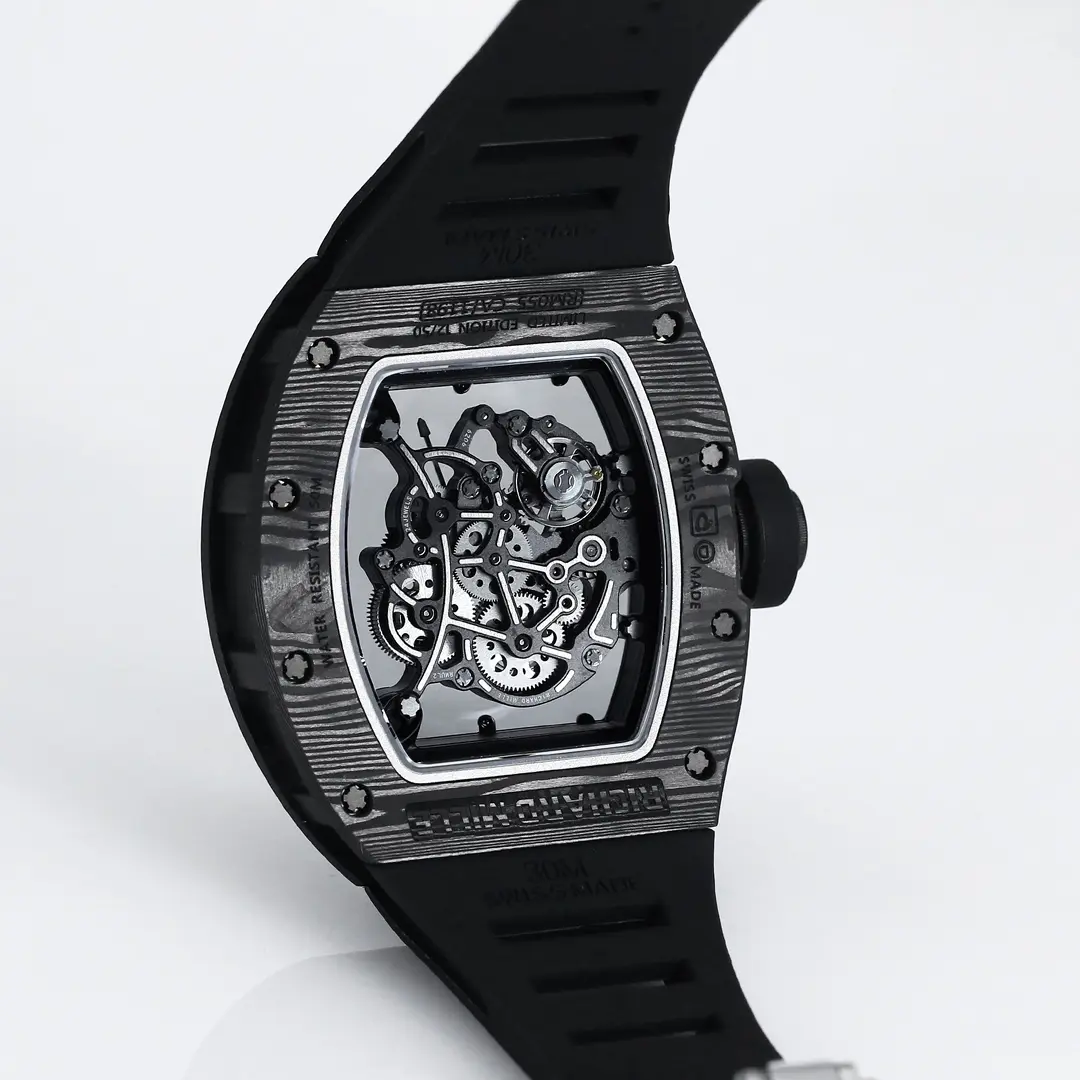 RM Factory Richard Mille RM055 Carbon Fiber Black Rubber Super Clone Luxury Watch - 图片 8