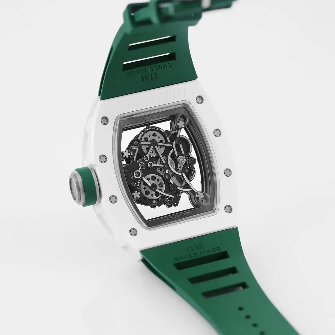 RM Factory Richard Mille White Ceramic Green Strap Super Clone Watch – Premium Replica Richard Mille - 图片 6