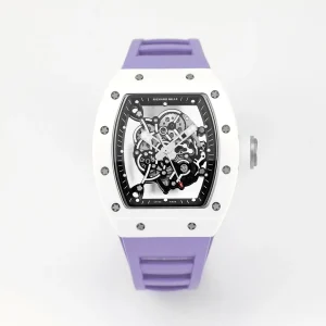 RM Factory Richard Mille White Ceramic Purple Strap – Super Clone Watch Replica