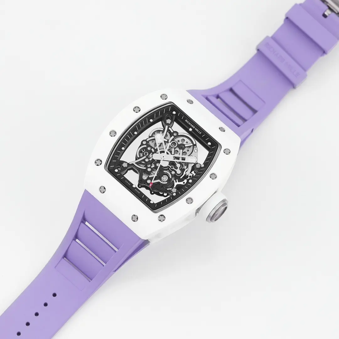 RM Factory Richard Mille White Ceramic Purple Strap – Super Clone Watch Replica - 图片 4