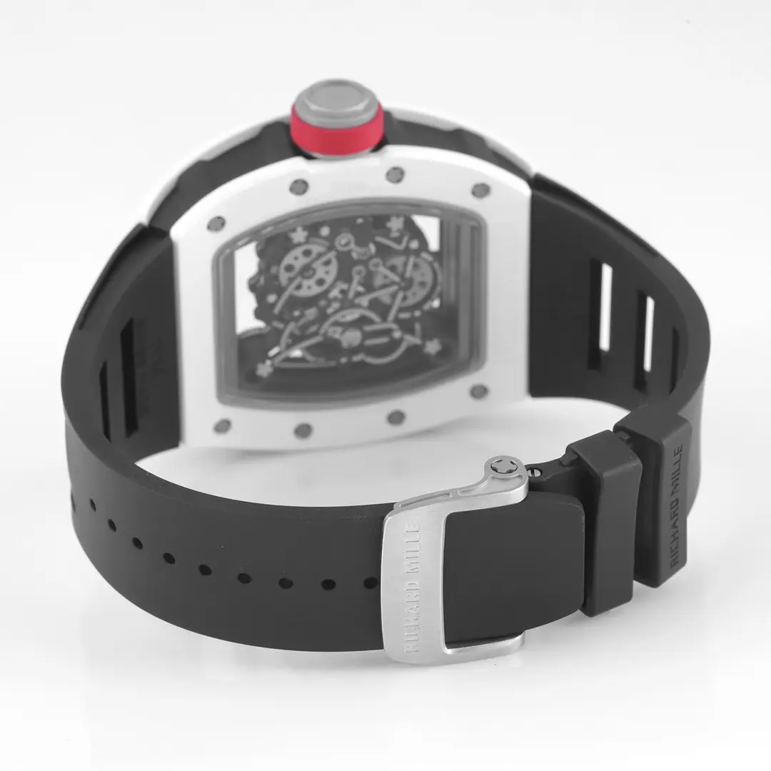 RM Factory Richard Mille White Ceramic Watch with Black Strap – Premium Super Clone Watches Edition - 图片 7