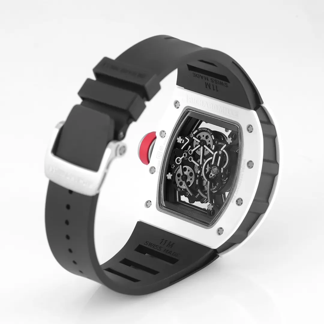 RM Factory Richard Mille White Ceramic Watch with Black Strap – Premium Super Clone Watches Edition - 图片 8