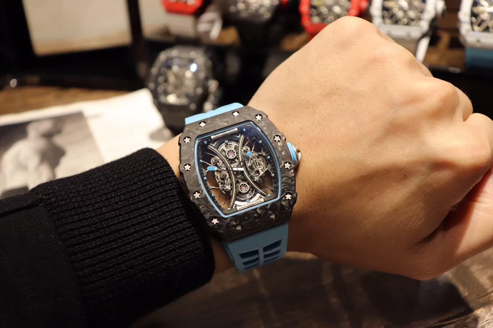 RM53-01 Tourbillon Pablo Mac Donough Black Carbon Fiber Case - 图片 7