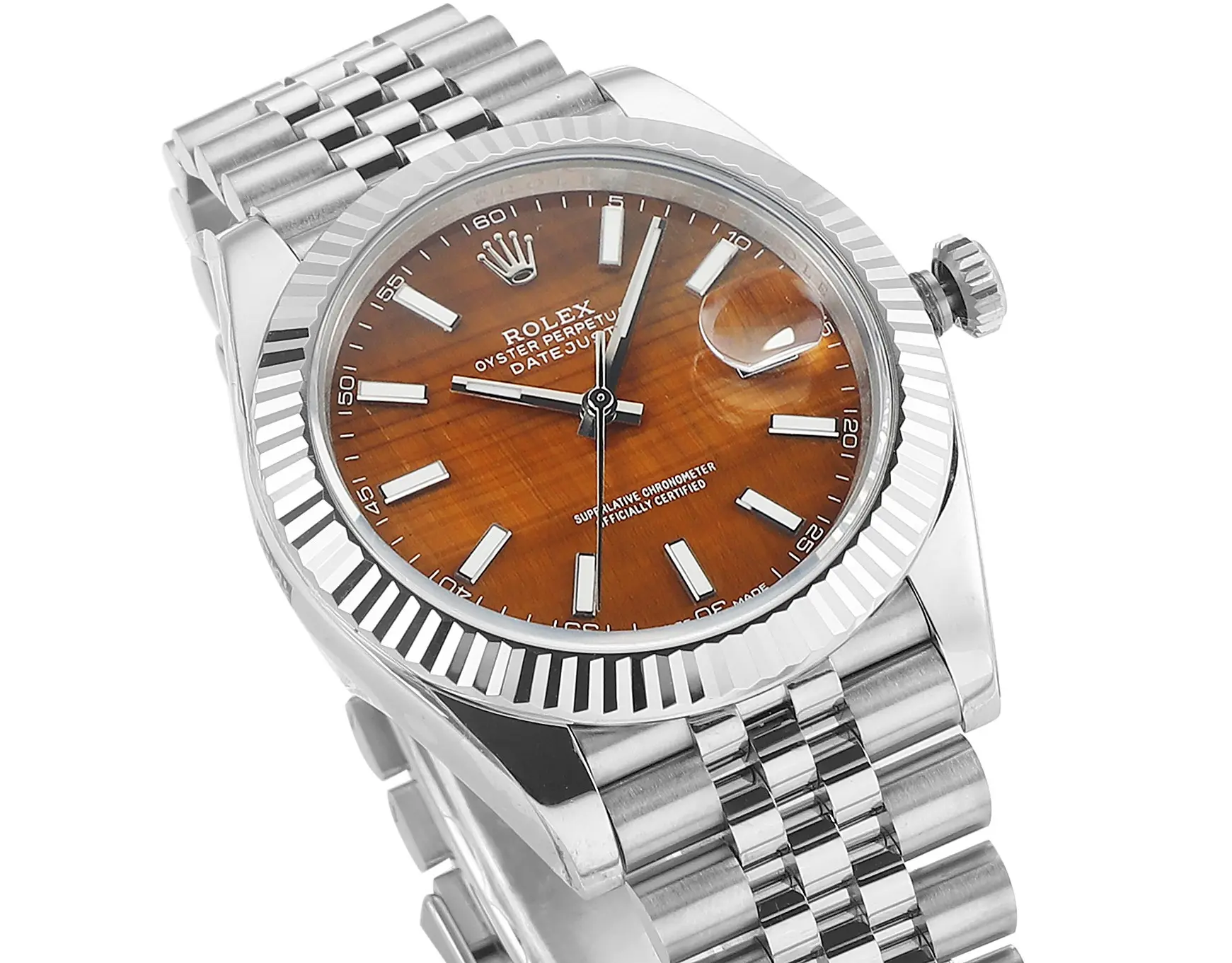 Rolex Datejust 41 Custom Orange Dial Steel - 图片 2
