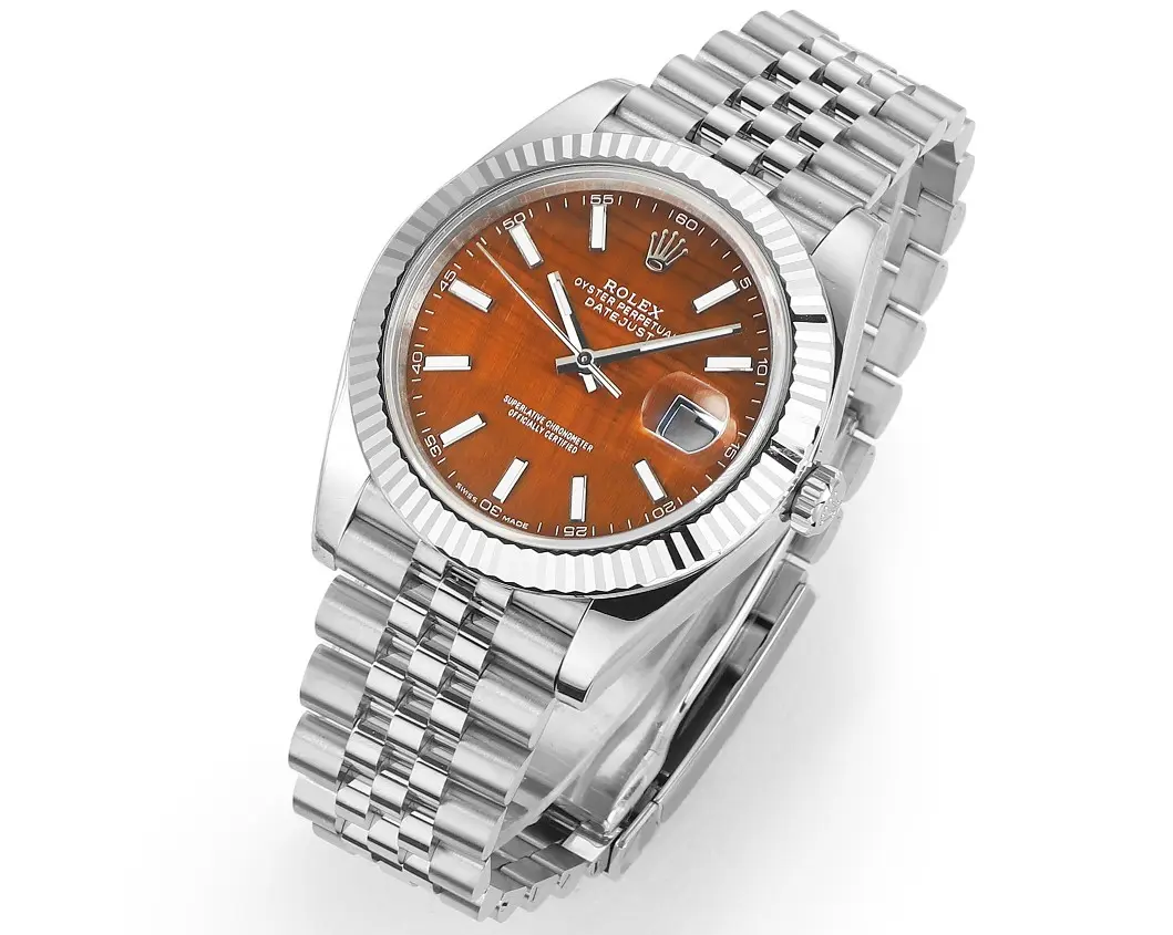 Rolex Datejust 41 Custom Orange Dial Steel - 图片 3