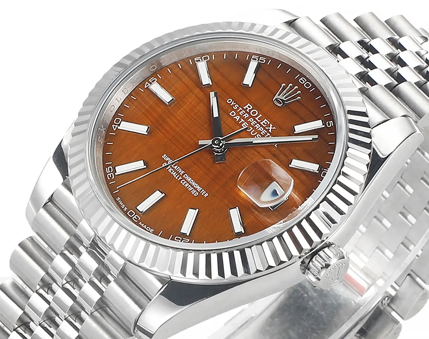 Rolex Datejust 41 Custom Orange Dial Steel - 图片 4