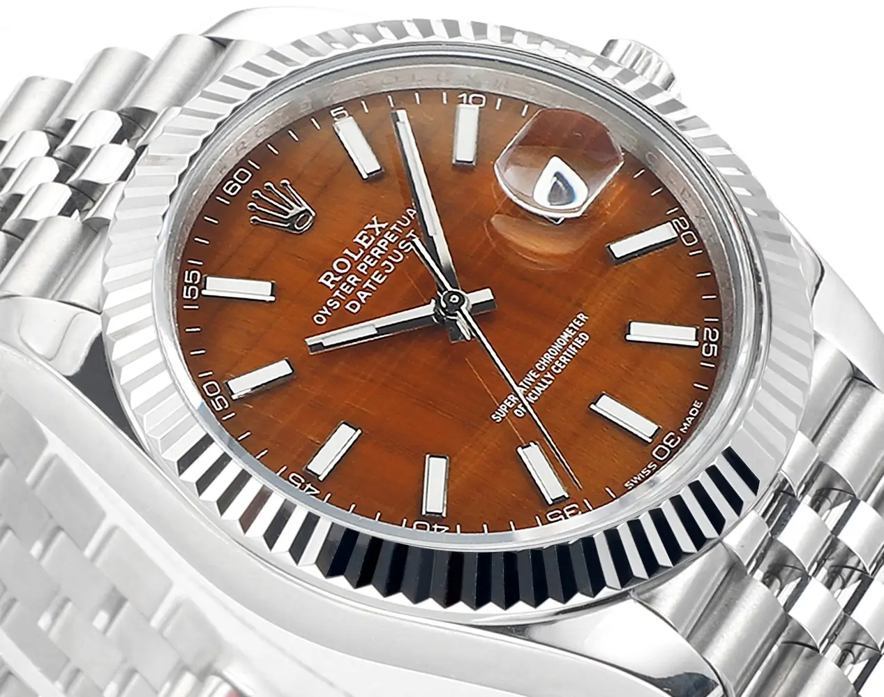 Rolex Datejust 41 Custom Orange Dial Steel - 图片 5