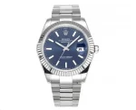Rolex Datejust 41mm Blue Dial Stainless Steel Fluted Bezel Super Clone  with 3235 Movement