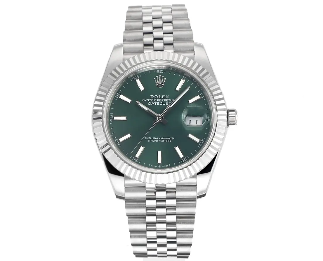 VS Factory Rolex Datejust 41mm Green Dial Stainless Steel Jubilee Bracelet