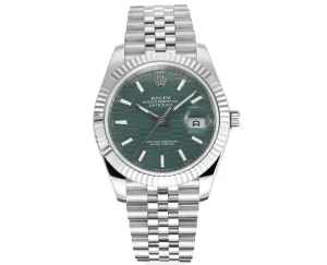 Rolex Datejust 41mm Green Dial Stainless Steel Oyster Bracelet  Super Clone Watch