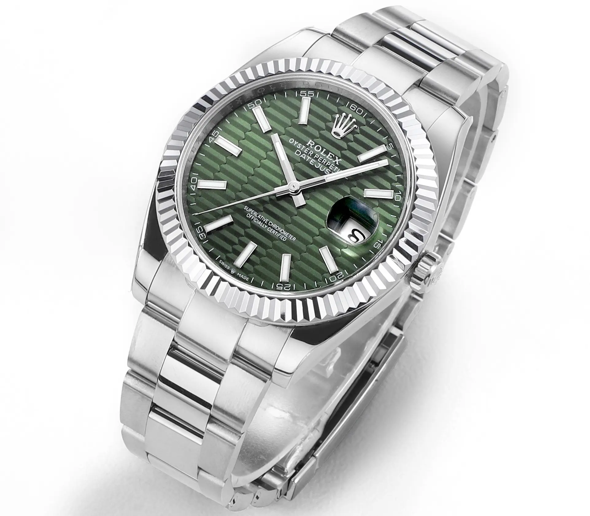 Rolex Datejust 41mm Green Fluted Bezel – Super Clone VSF Watches Edition - 图片 2