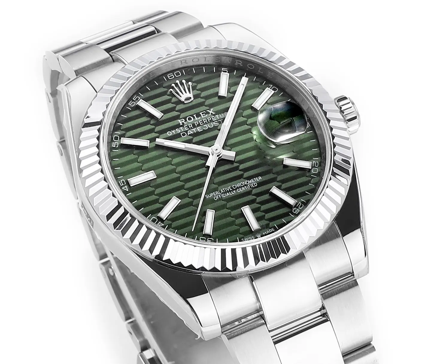 Rolex Datejust 41mm Green Fluted Bezel – Super Clone VSF Watches Edition - 图片 3