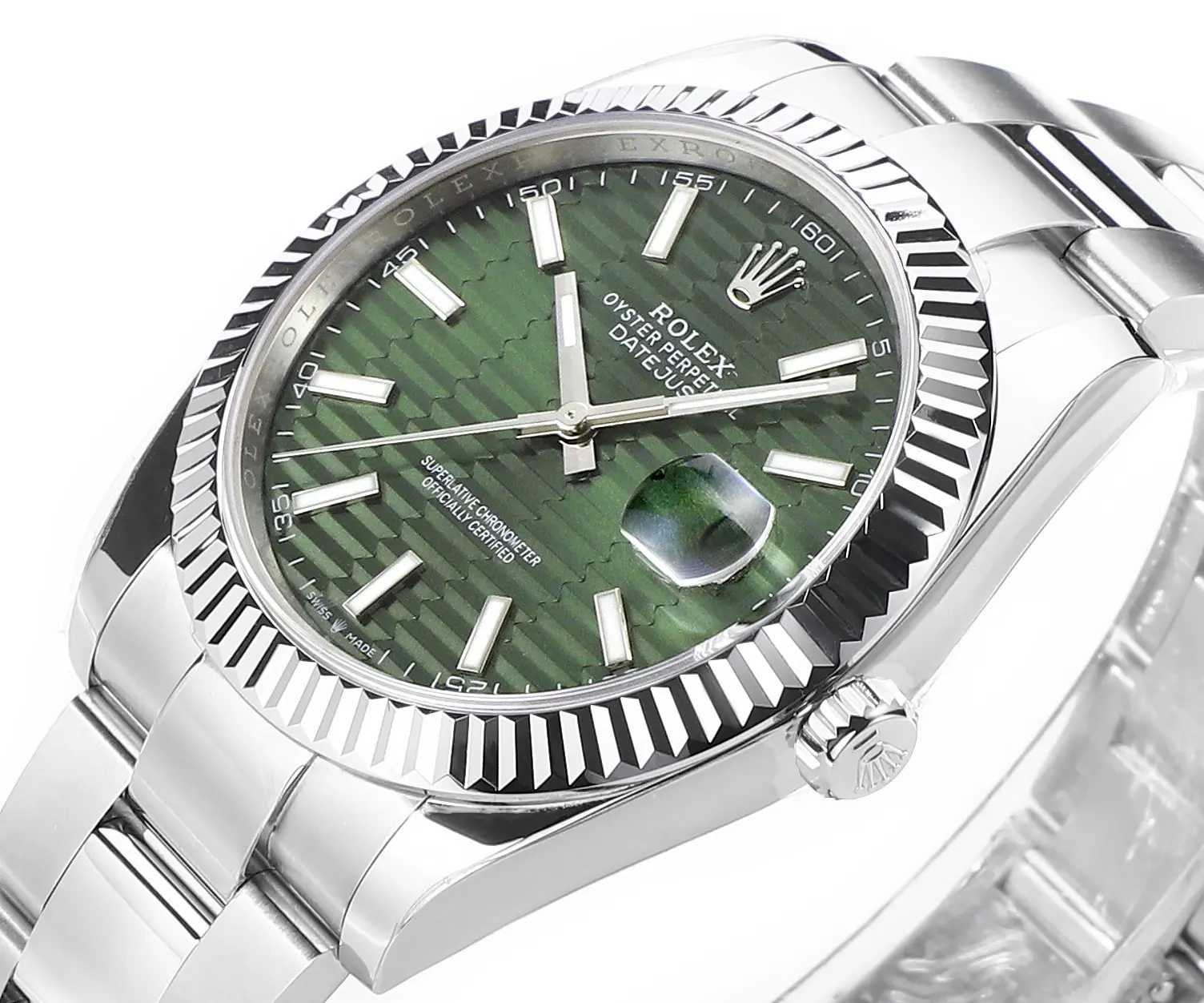 Rolex Datejust 41mm Green Fluted Bezel – Super Clone VSF Watches Edition - 图片 4