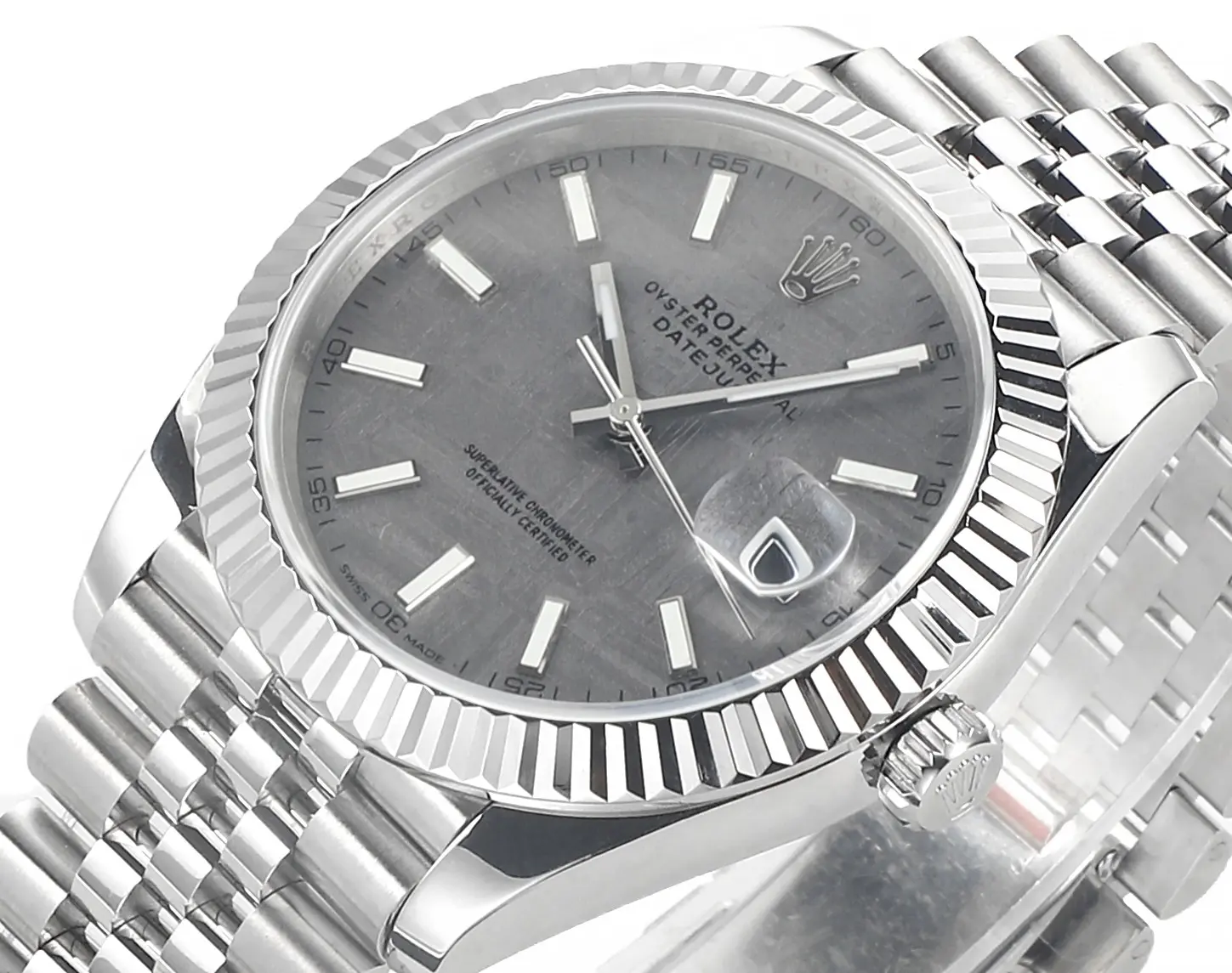 Rolex Datejust 41mm Meteorite Dial Stainless Steel Watch – Silver Edition - 图片 4