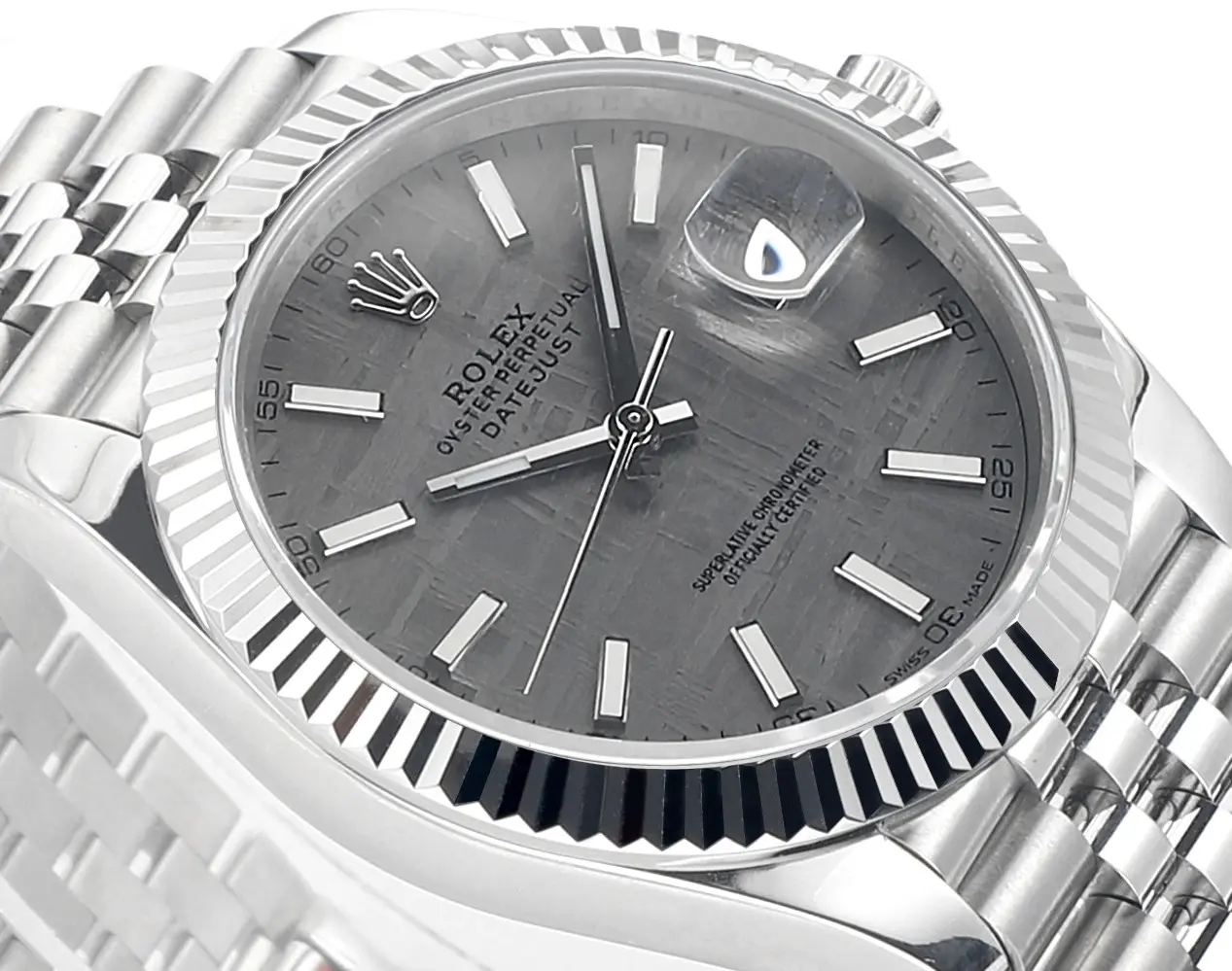 Rolex Datejust 41mm Meteorite Dial Stainless Steel Watch – Silver Edition - 图片 5