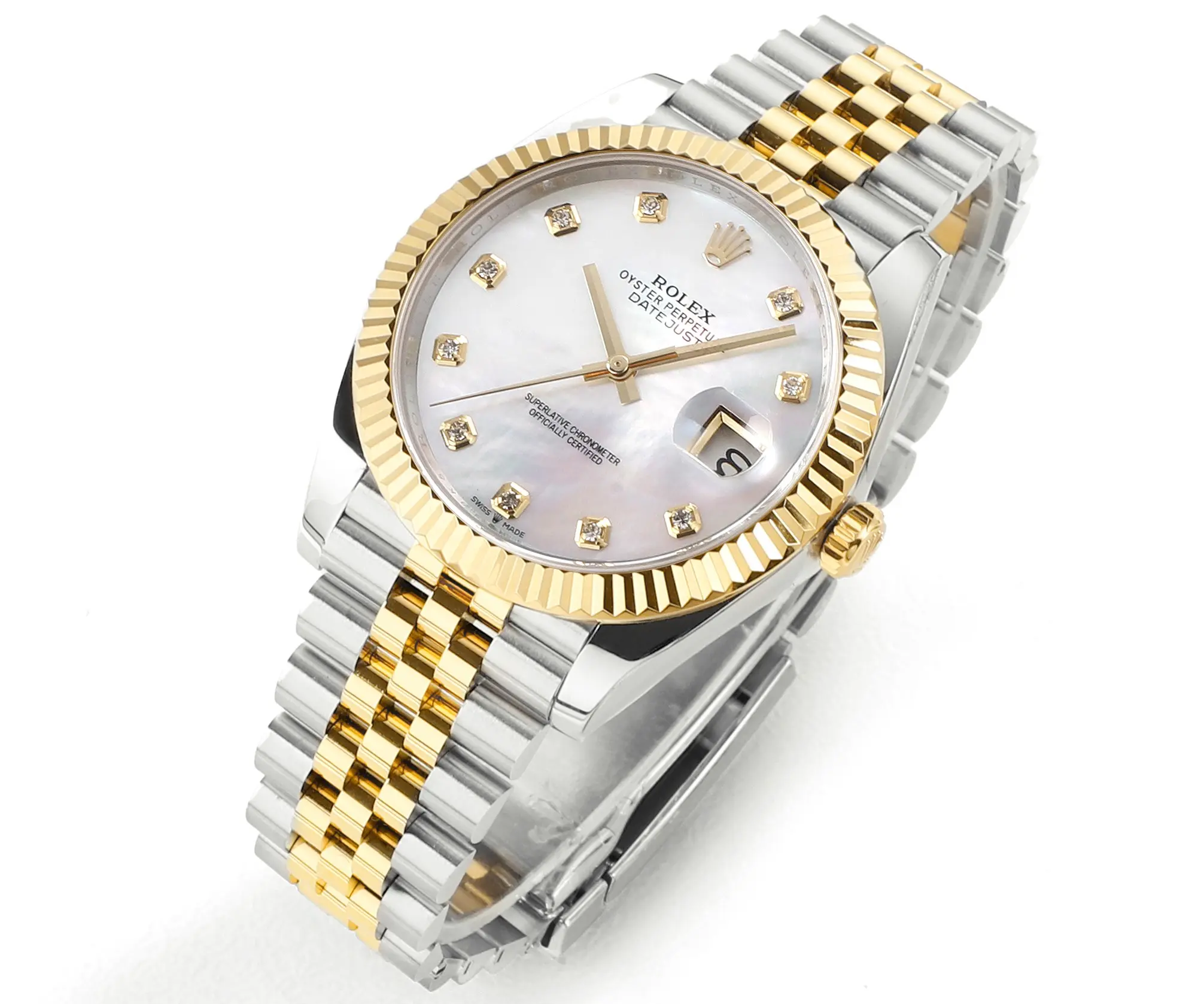 Rolex Datejust 41mm Two-Tone Gold and Steel Watch with Diamond Bezel – Super Clone VSF Watch - 图片 2