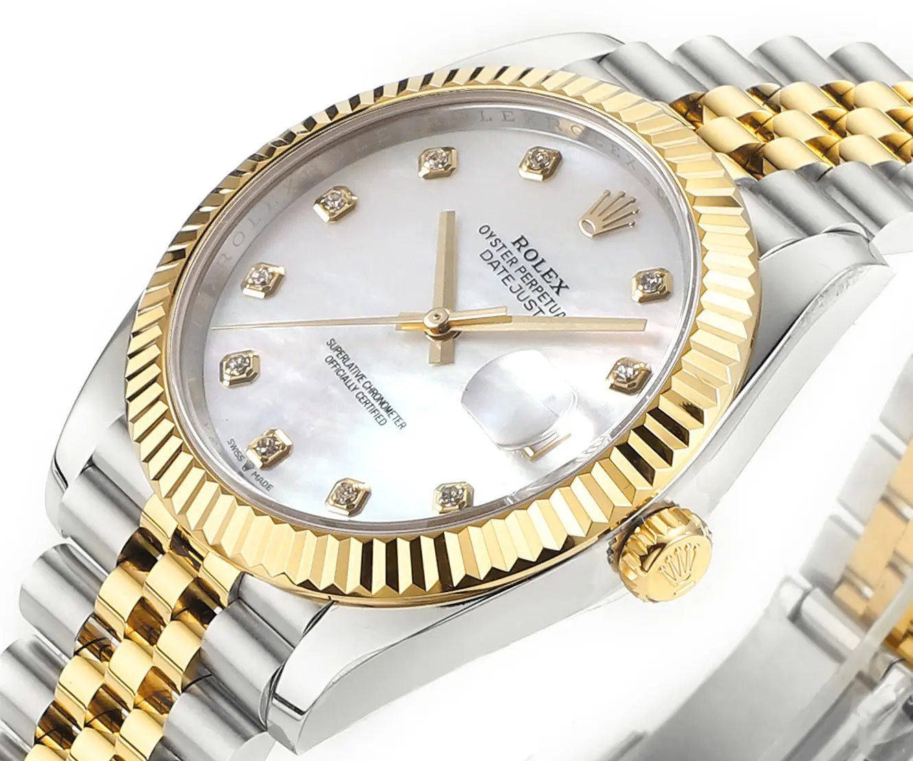 Rolex Datejust 41mm Two-Tone Gold and Steel Watch with Diamond Bezel – Super Clone VSF Watch - 图片 4