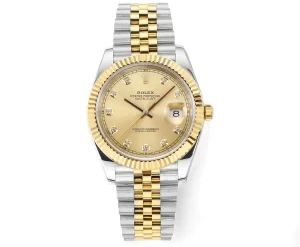 Rolex Datejust 41mm Two-Tone Gold & Steel Watch with Diamond Bezel – Super Clone