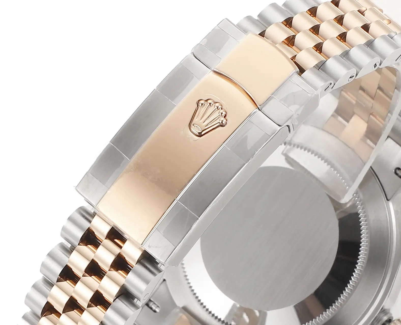 Rolex Datejust 41mm Watch – Brown Dial, Two-Tone Steel and Rose Gold, Fluted Bezel, Super Clone - 图片 9