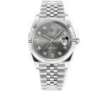 VS Factory Rolex Datejust 41mm Watch – Silver Dial, Diamond Markers, Stainless Steel Jubilee Bracelet, Super Clone VSF Rolex