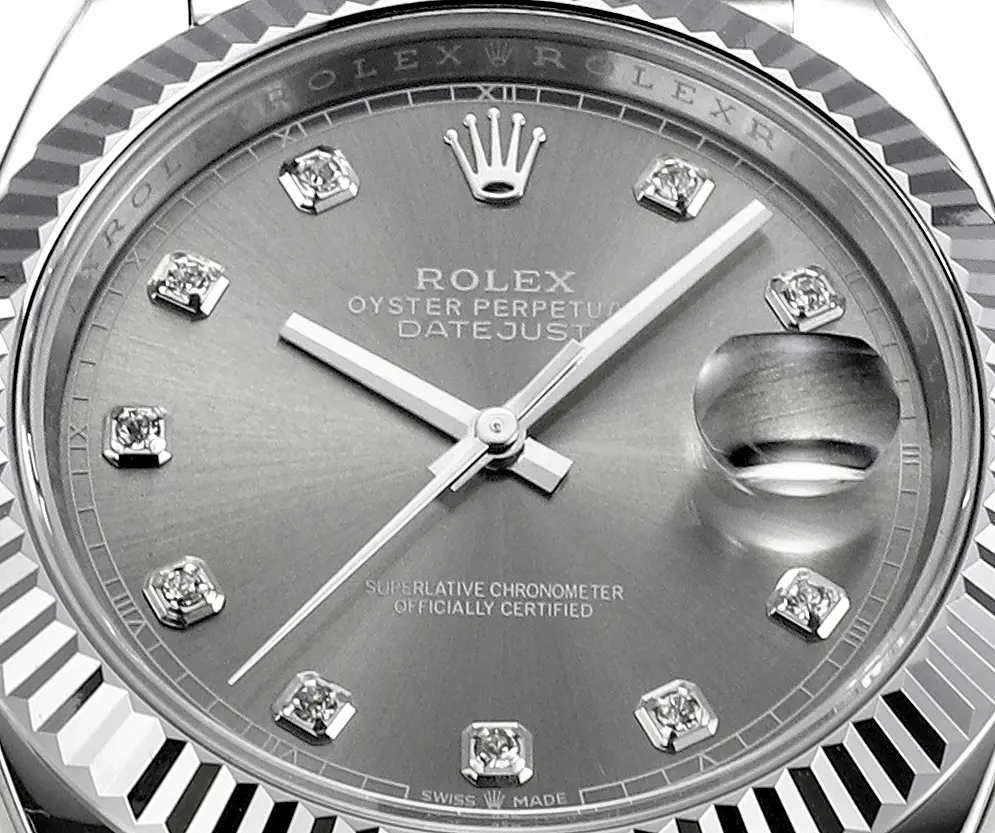 VS Factory Rolex Datejust 41mm Watch – Silver Dial, Diamond Markers, Stainless Steel Jubilee Bracelet, Super Clone VSF Rolex - 图片 6