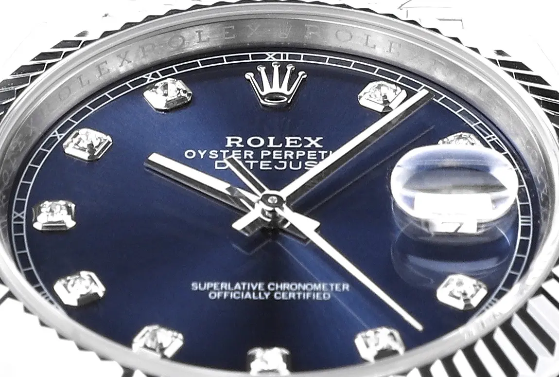 Rolex Datejust 41mm Watch – Silver with Blue Dial, Diamond Markers & VSF Super Clone Quality - 图片 6