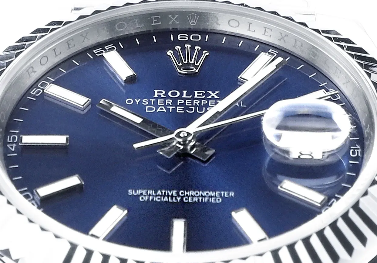 Rolex Datejust 41mm Watch – Silver with Blue Dial, Fluted Bezel, Super Clone VSF Rolex - 图片 6