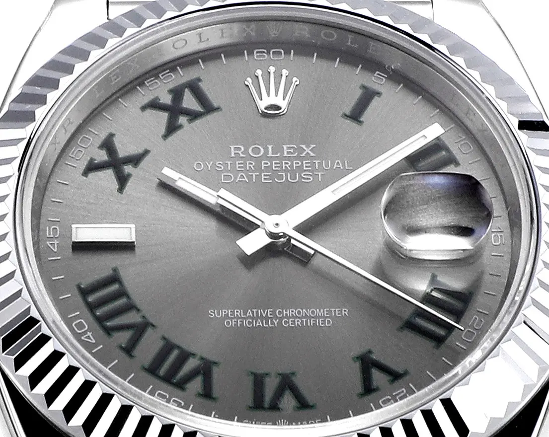 VS Factory Rolex Datejust 41mm Watch – Silver with Grey Dial, Fluted Bezel, Super Clone VSF Watch - 图片 6