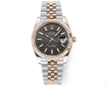 Rolex Datejust 41mm Watch – Two-Tone Steel and Rose Gold with Fluted Bezel – Super Clone