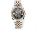 Rolex Datejust 41mm Watch – Two-Tone Steel and Rose Gold with Grey Dial – Super Clone