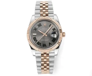 Rolex Datejust 41mm Watch – Two-Tone Steel and Rose Gold with Grey Dial – Super Clone