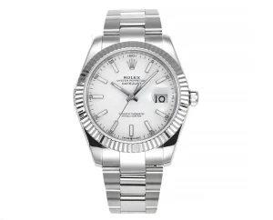 Rolex Datejust Silver Fluted Bezel Stainless Steel Watch with New 3235 Movement –  Super Clone Collectio