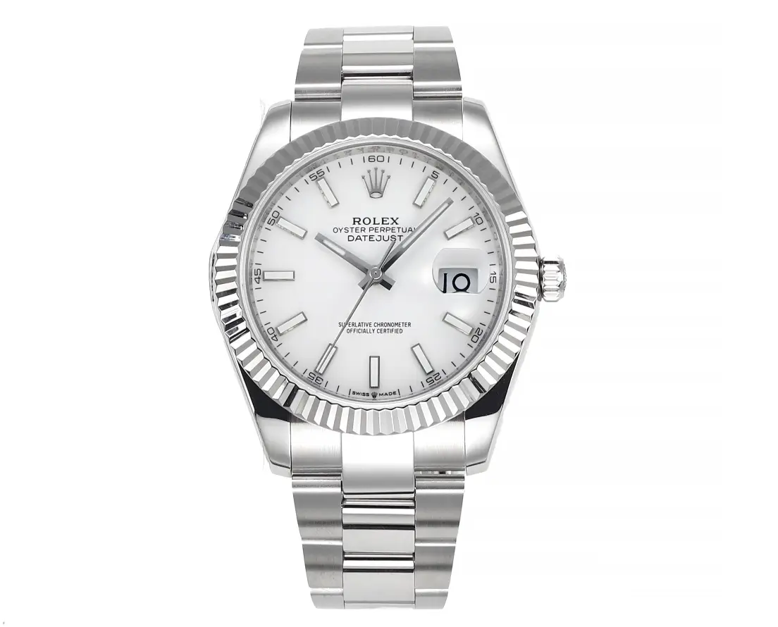 Rolex Datejust Silver Fluted Bezel Stainless Steel Watch with New 3235 Movement – Super Clone Collectio