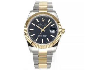 Rolex Datejust Two-Tone Black Dial Automatic Watch with 3235 Movement – Super Clone