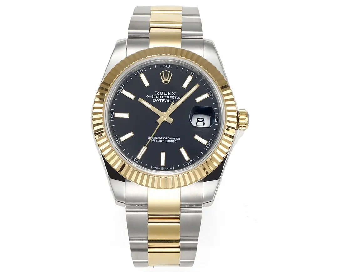 Rolex Datejust Two-Tone Black Dial Automatic Watch with 3235 Movement – Super Clone