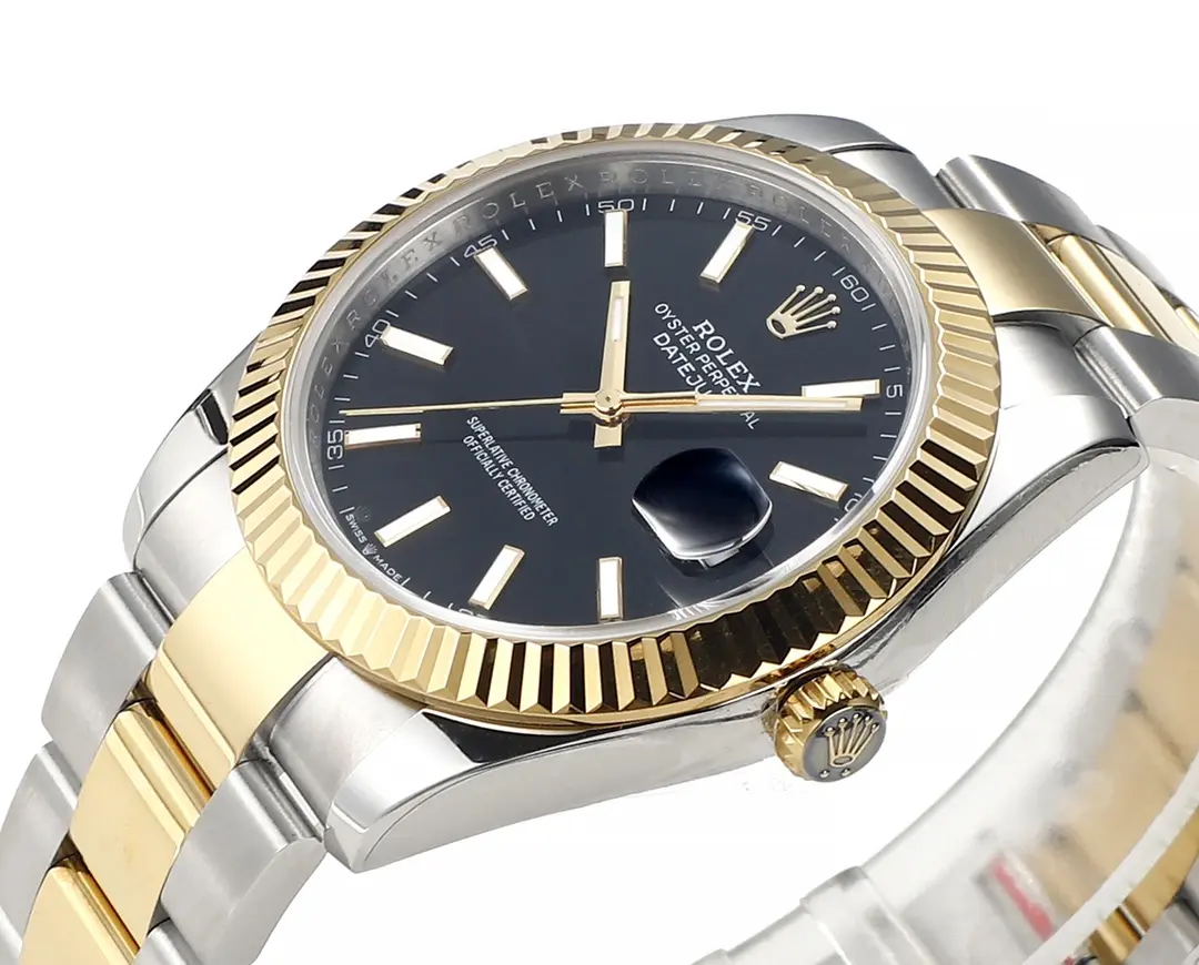 Rolex Datejust Two-Tone Black Dial Automatic Watch with 3235 Movement – Super Clone - 图片 5
