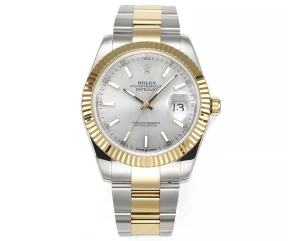 Rolex Datejust Two-Tone Silver Dial Automatic Watch with 3235 Movement – Super Clone