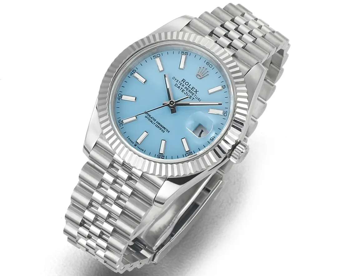 Rolex Datejust with Blue Dial, Oyster Perpetual Movement, and Super Clone Quality - 图片 2