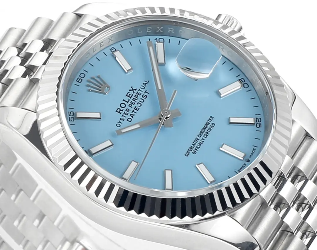 Rolex Datejust with Blue Dial, Oyster Perpetual Movement, and Super Clone Quality - 图片 3