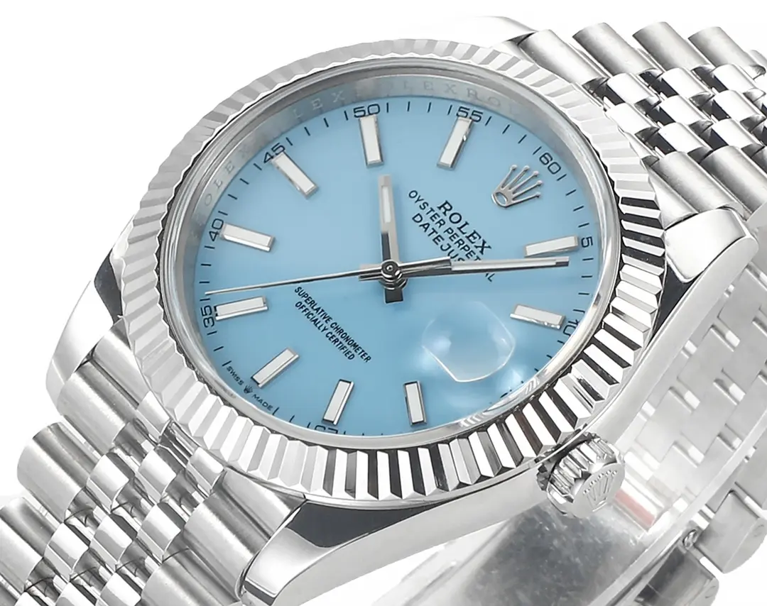 Rolex Datejust with Blue Dial, Oyster Perpetual Movement, and Super Clone Quality - 图片 4