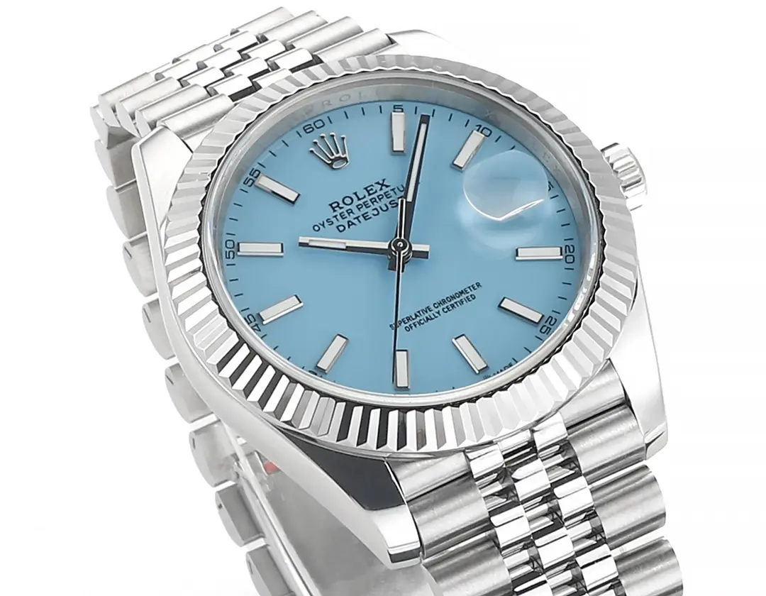 Rolex Datejust with Blue Dial, Oyster Perpetual Movement, and Super Clone Quality - 图片 5