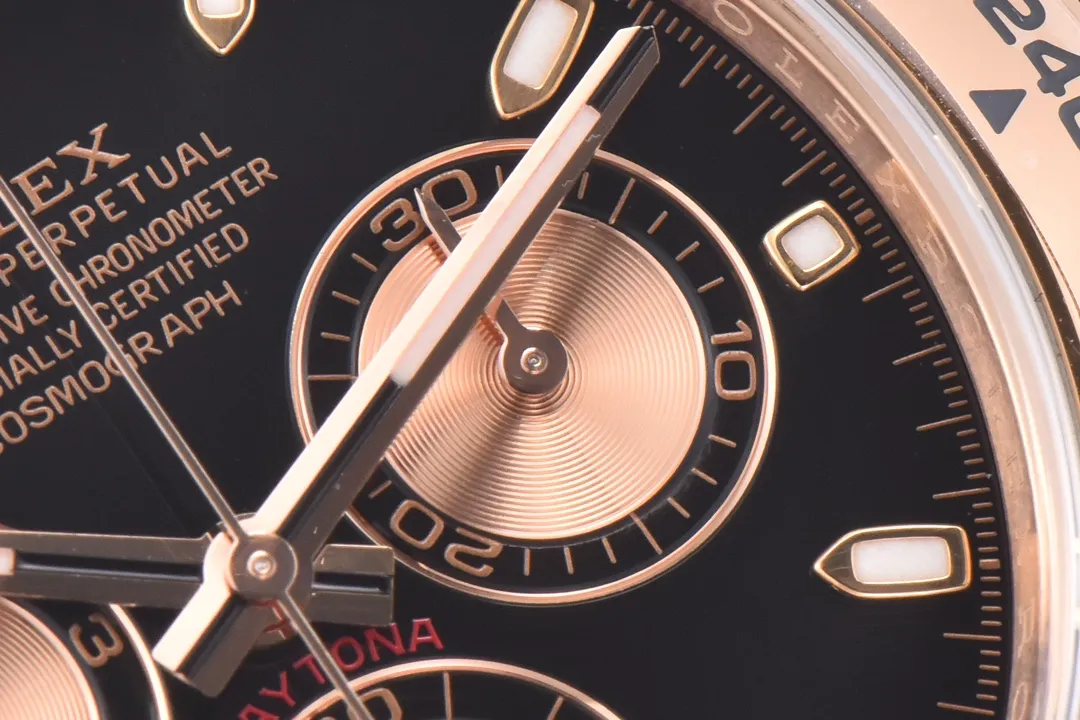 Rolex Daytona 116505 Full Rose Gold with Black Enamel Dial – Luxury Chronograph Watch - 图片 9
